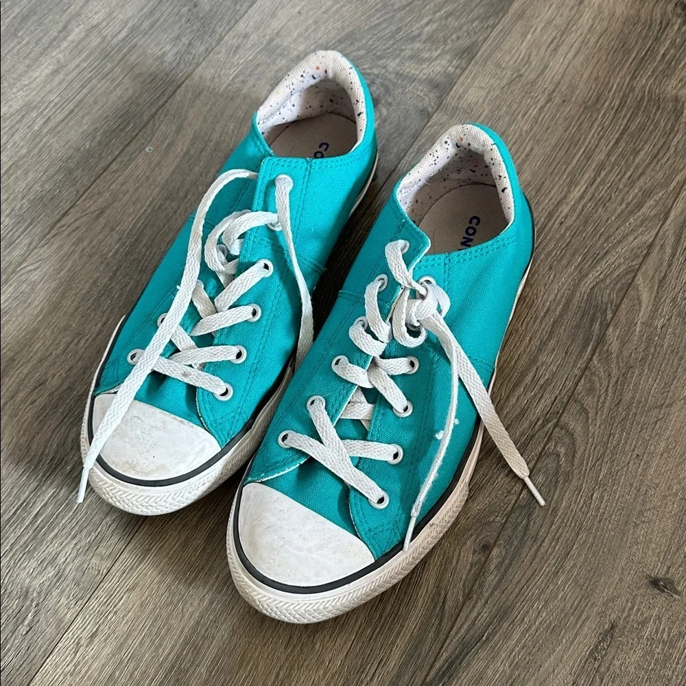 Converse teal sneakers men’s size 6 - Picture 2 of 6